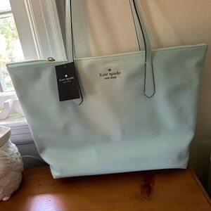 Kate Spade Light Blue Tote Bag & matching wallet